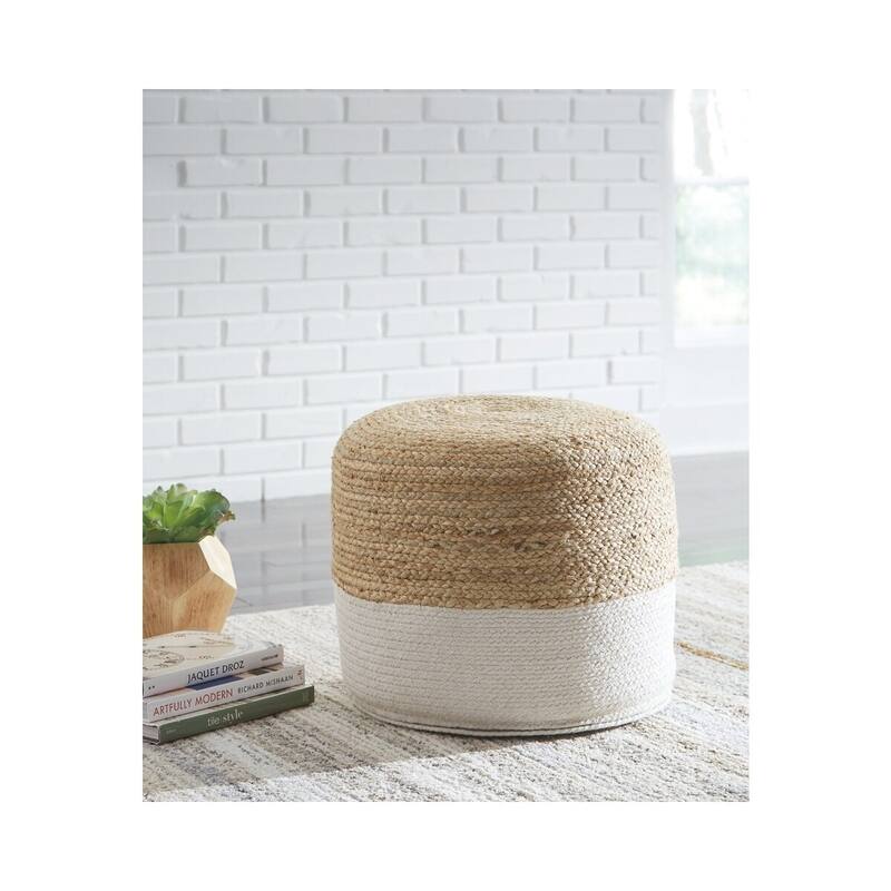 Sweed Valley Natural/White Pouf