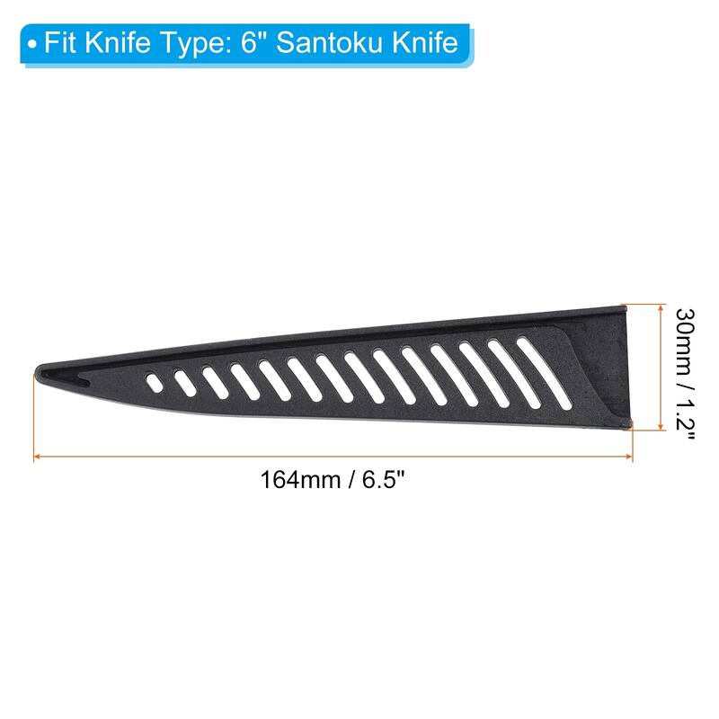 PP Safety Knife Cover Sleeve Guard Blade Protector for 6" Boning Knife - Black - 2 Pack