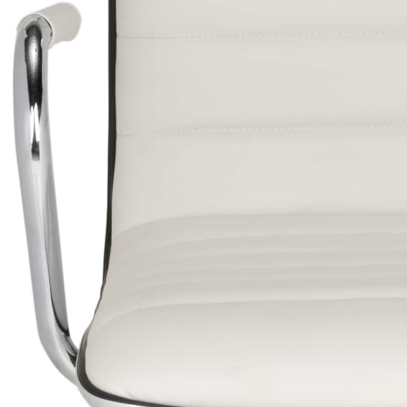 SAFAVIEH Kendra White Adjustable Height Office Desk Chair - 22.4" x 19.9" x 35.9" - 22.4" x 19.9" x 35.9" - 22Wx23Dx40H