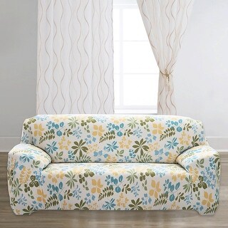 Shop Unique Bargains Stretch 3 Seats Flower Pattern Sofa Cover