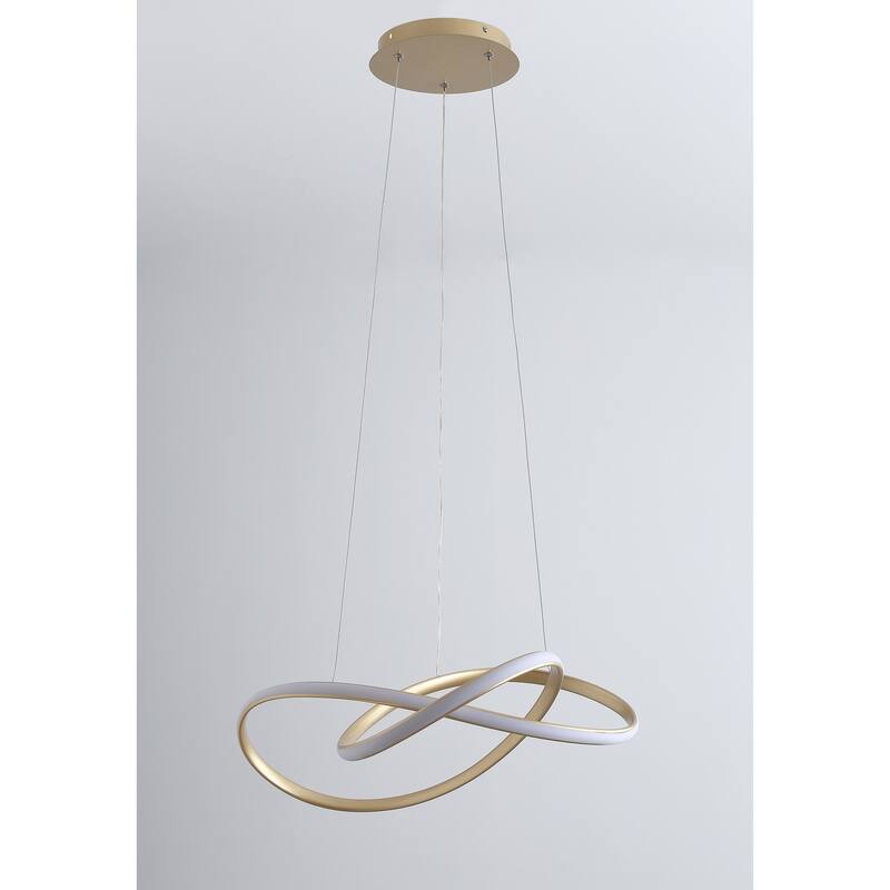 Modern 1-Light Wavy Line Design LED Pendant Lighting Fixture