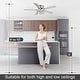 preview thumbnail 27 of 33, 52" Flush Mount 5-Blade Modern Crystal Indoor Ceiling Fan with Light Kit and Remote