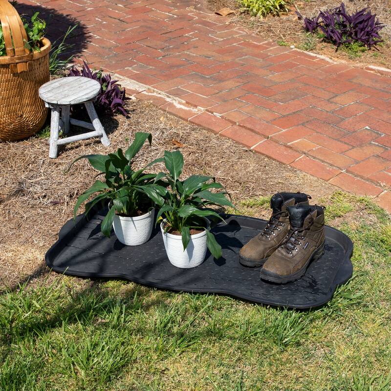 Mohawk Home Black Boot Tray Multi Purpose Utility Mat