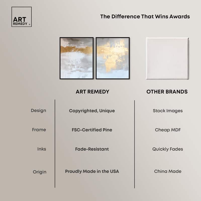 Golden Glaze I Canvas Set of 2 by Art Remedy