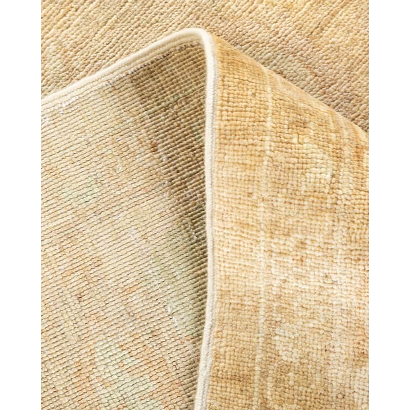 Overton Hand Knotted Wool Vintage Inspired Modern Contemporary Eclectic Ivory Area Rug - 6 x 9