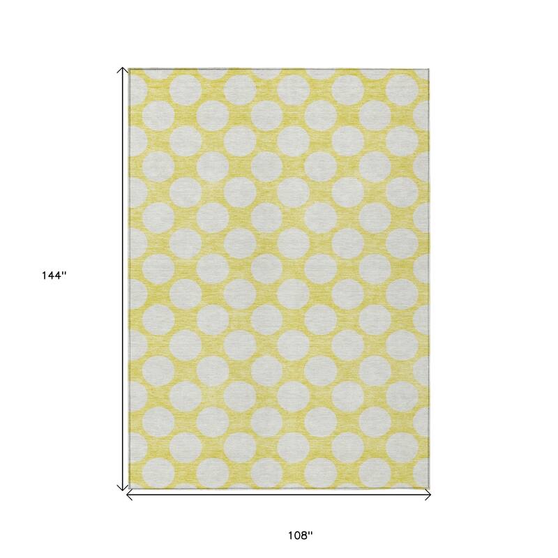 HomeRoots Polka Dot Transitional Rectangle Outdoor Rug