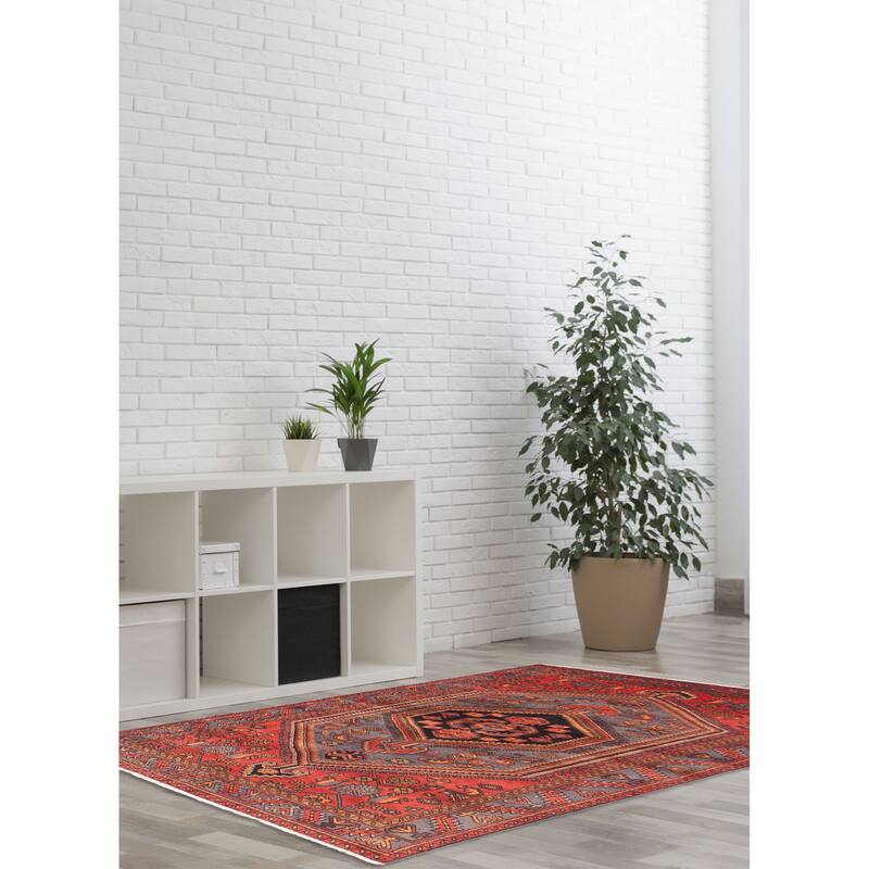 ECARPETGALLERY Hand-knotted Andelz Red Wool Rug - 4'1 x 7'2