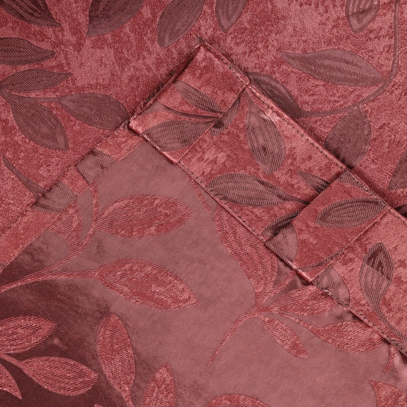 Superior Leaves Machine Washable Room Darkening Curtains with Back Tabs, Set of 2