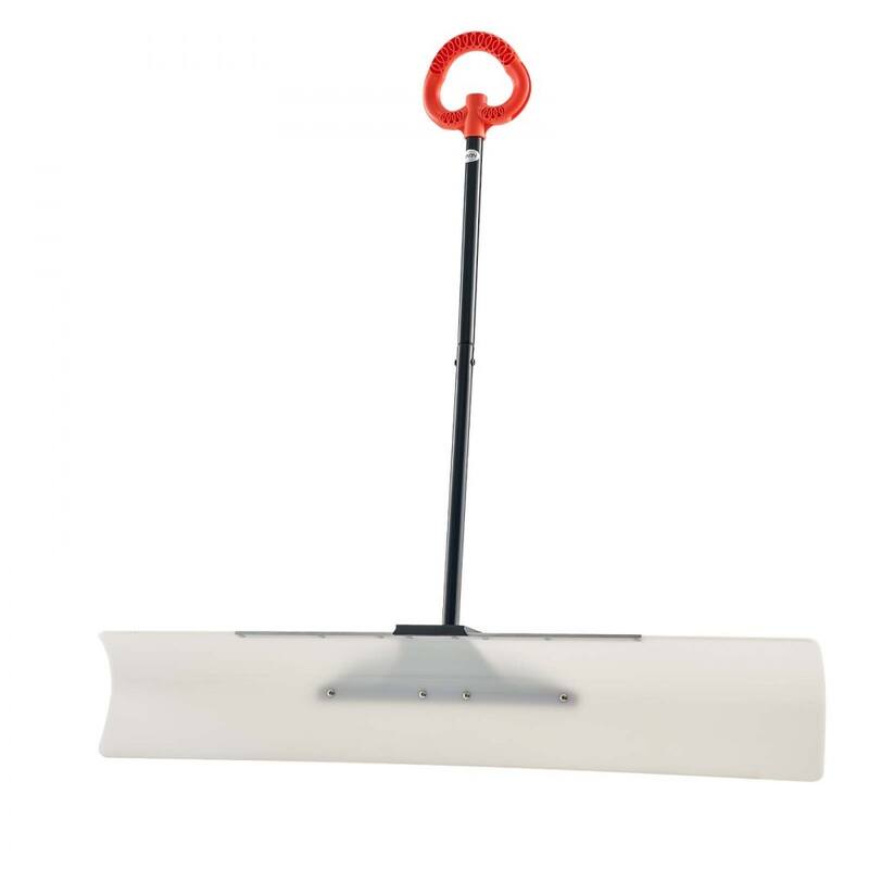 Plastic Snow Shovel with Widened Blade and Textured Anti-Slip Handle for Easy Snow Removal
