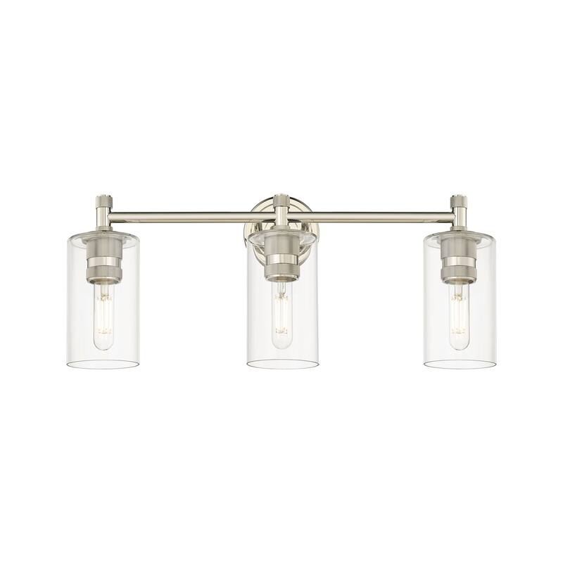 Innovations Lighting 434-3W-11-24 Crown Point Vanity Crown Point 3 - Polished Nickel / Clear