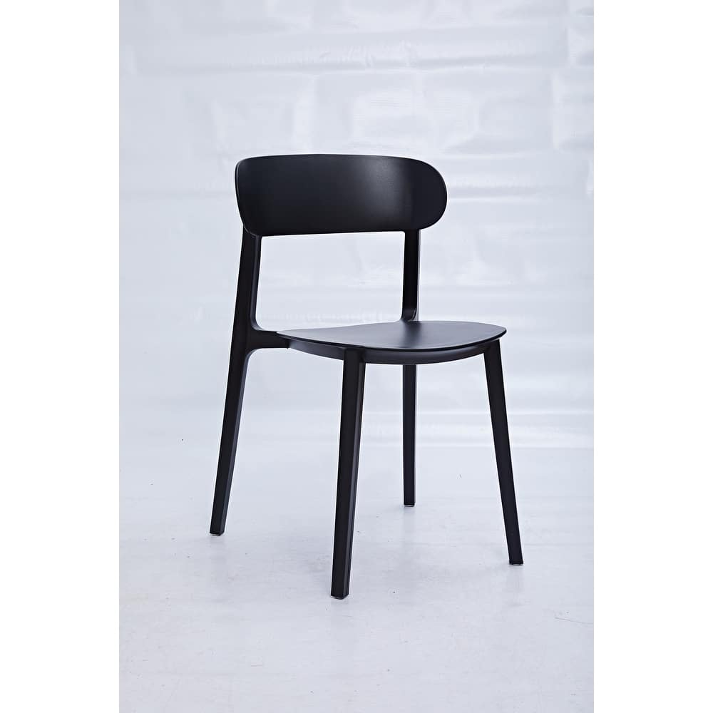 Midcentury Fiberglass Intensified Plastic Side Chair, Stackable, Set of 4