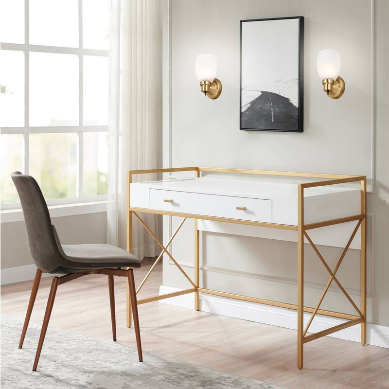Lydia Transitional 1-Light Indoor Dimmable Wall Light - Satin Gold