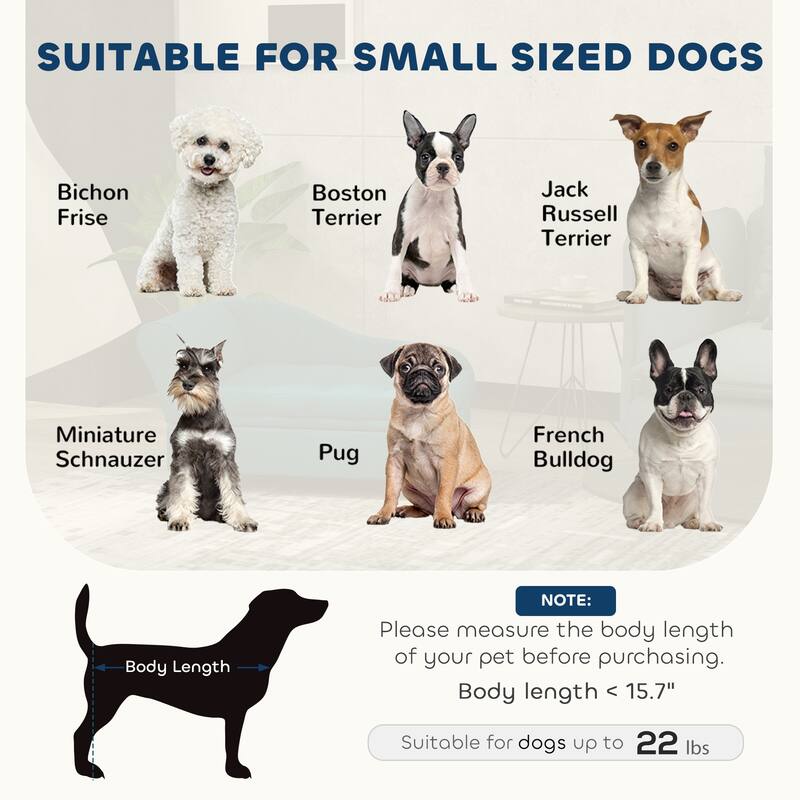 PawHut Luxury Small Dog Bed Couch W/ Storage, Little Dog Sofa