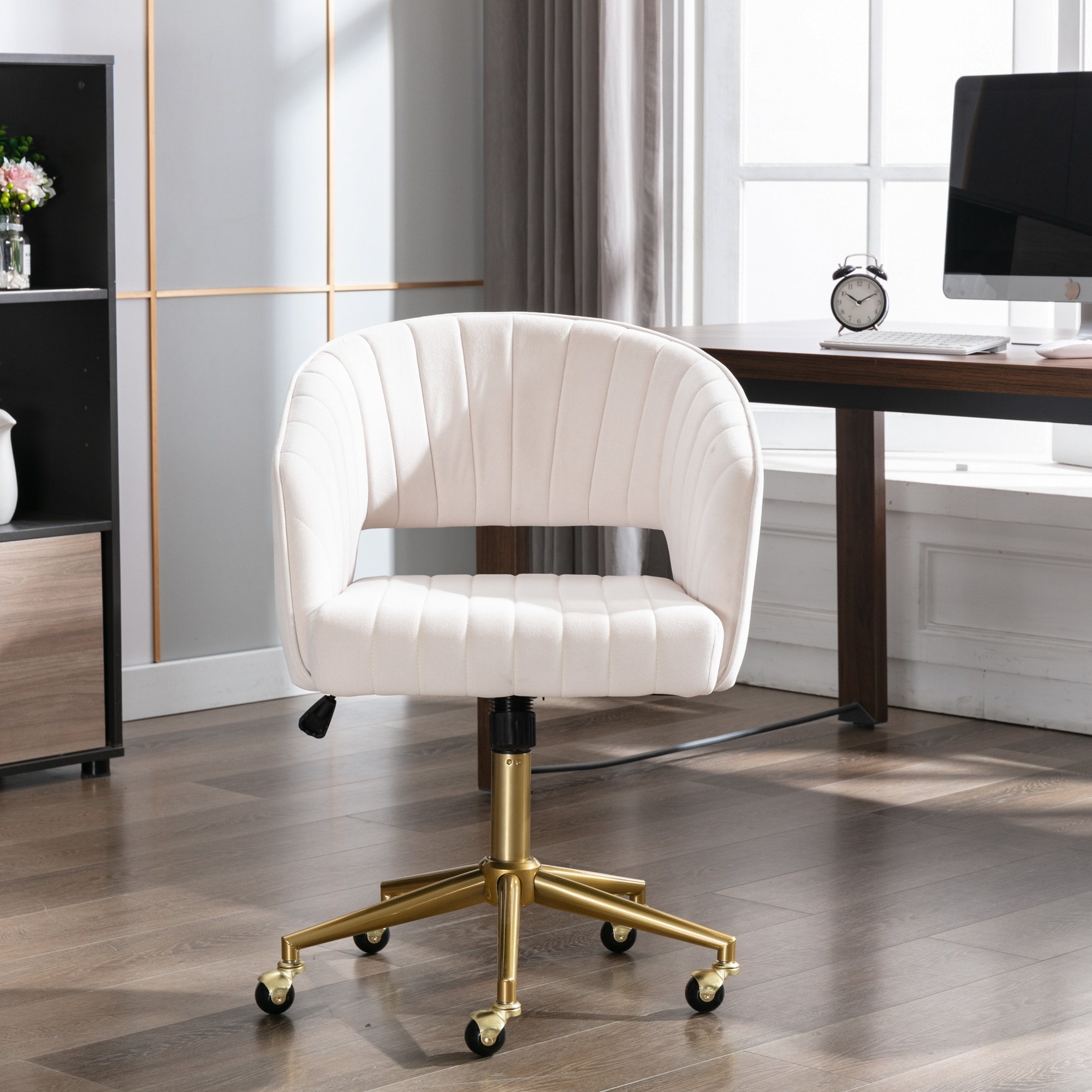 Desk chair with gold accents store