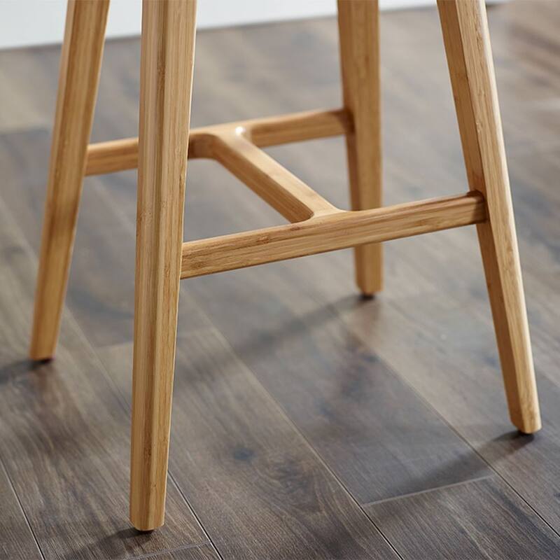 Tigris Counter Height Stool, Caramelized With Exotic Tiger Inlay, (Set of 2)