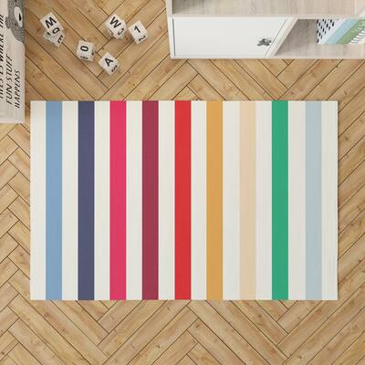 RAINBOW STRIPES Area Rug By Kavka Designs