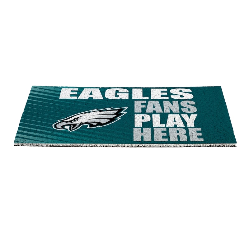 28 in. x 16 in. Philadelphia Eagles "Fans Play Here" PVC Door Mat