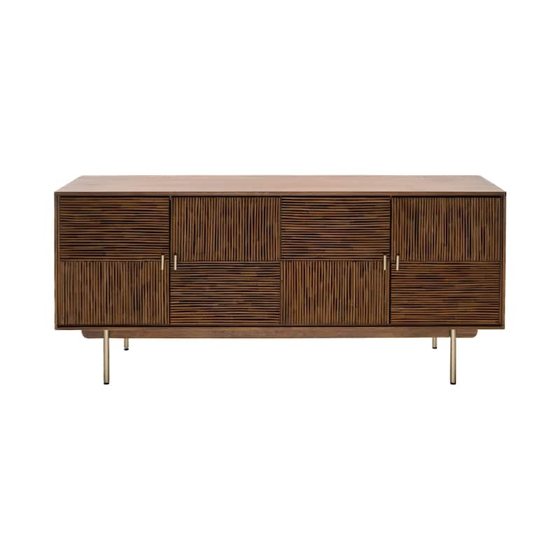 Studio London Drawers Acacia Wood and Rattan Furniture Storage