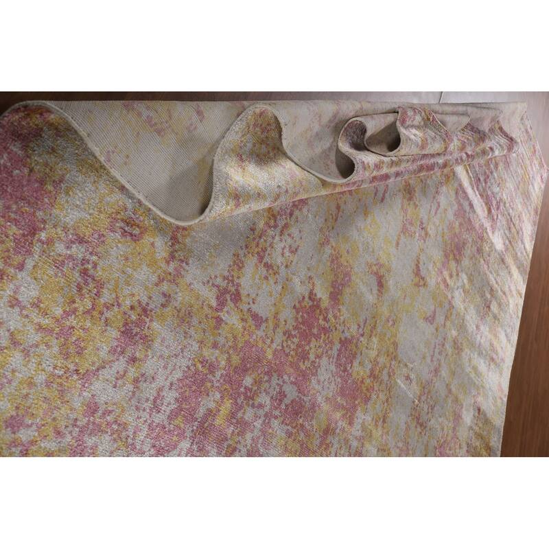 Hand Knotted Oriental 100% Wool Carpet Modern All-Over Multi-Colored Abstract Area Rug - 10' 11'' X 10' 11''