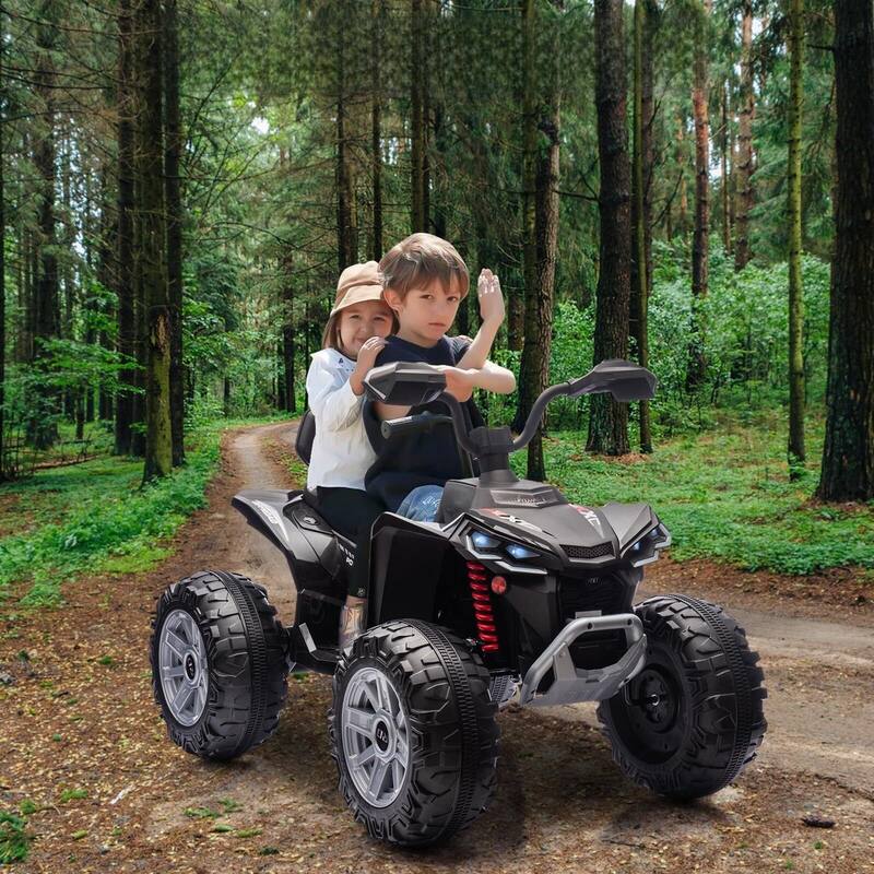 24V Ride on ATV for Kids, 2 Seater Electric Quad Car