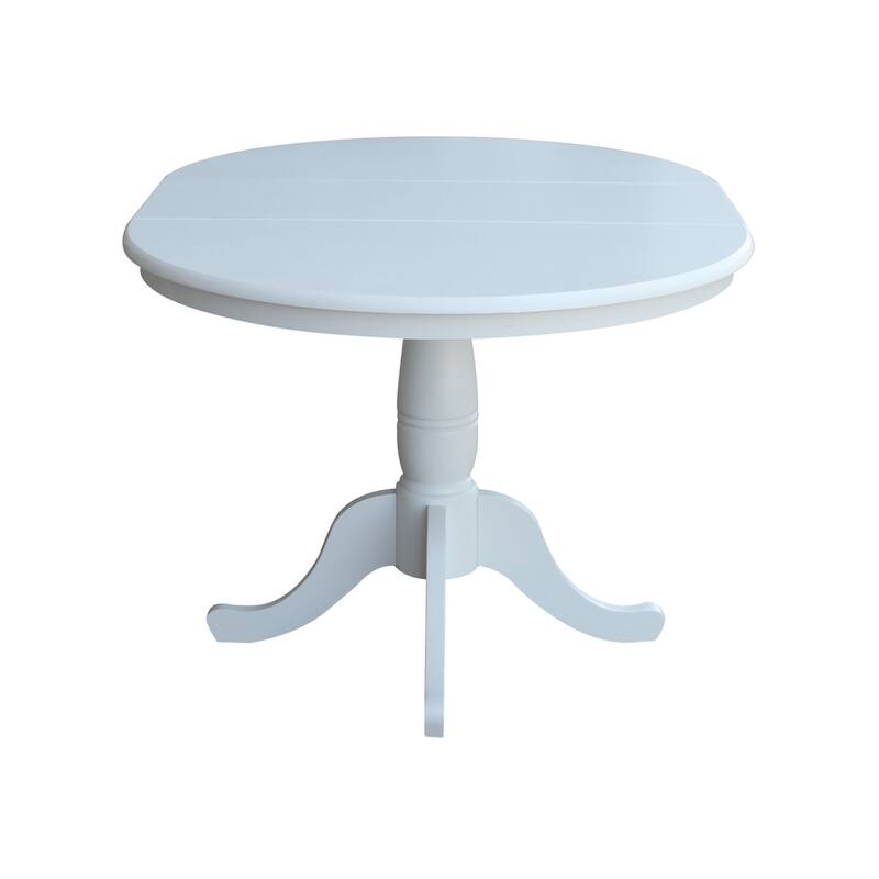 The Gray Barn Jalisco 36-inch Round Top Pedestal Table with 12-inch Leaf