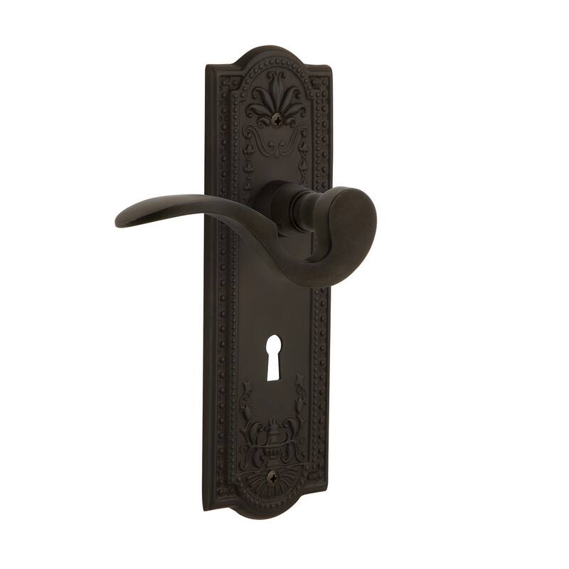 Nostalgic Warehouse Manor Left Handed Non-Turning One-Sided Door Lever - Oil-Rubbed Bronze
