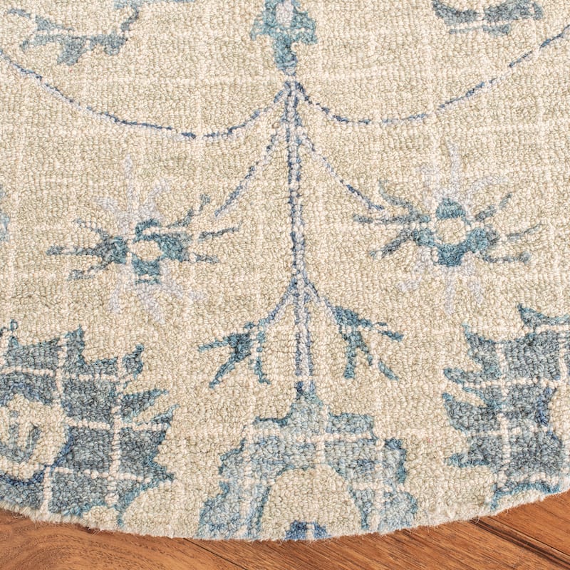 SAFAVIEH Handmade Blossom Samija Modern Floral Wool Rug