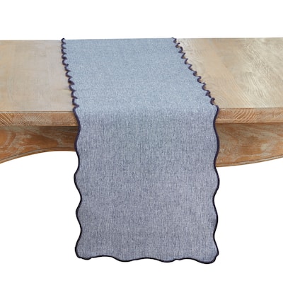 Recycled Scallop Border Table Runner - 13"x72"
