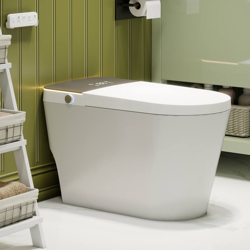 Keloyid Smart Toilet with Heated Seat & Built-in Tank,1.08 GPF One-pieceToilet with Auto Flush, Warm Wash, Dryer, Foam Shield - MG740-Standard