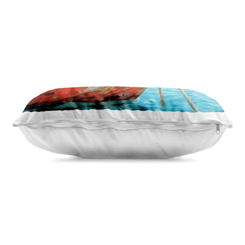 Stupell Sleeping Cat on Boat Decorative Printed Throw Pillow Design by Parable Visions