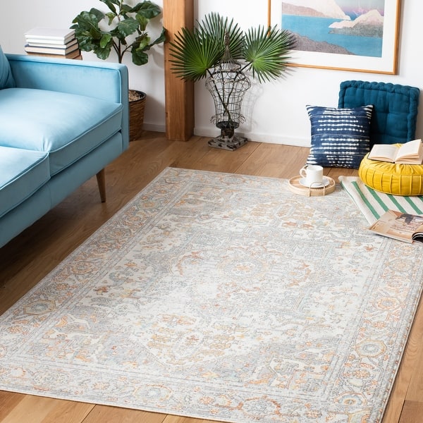 slide 1 of 65, SAFAVIEH Aria Nermira Vintage Oriental Medallion Rug 3' x 5' - Beige/Grey
