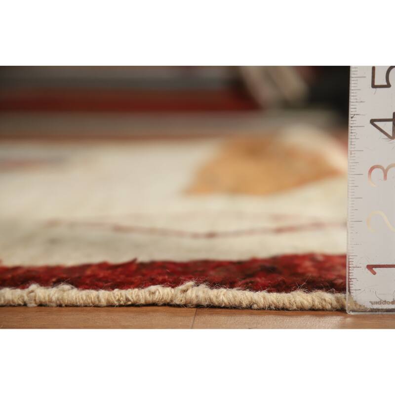 Geometric Moroccan Oriental Rug Hand-Knotted Bedroom Wool Carpet - 8'2" x 9'8"