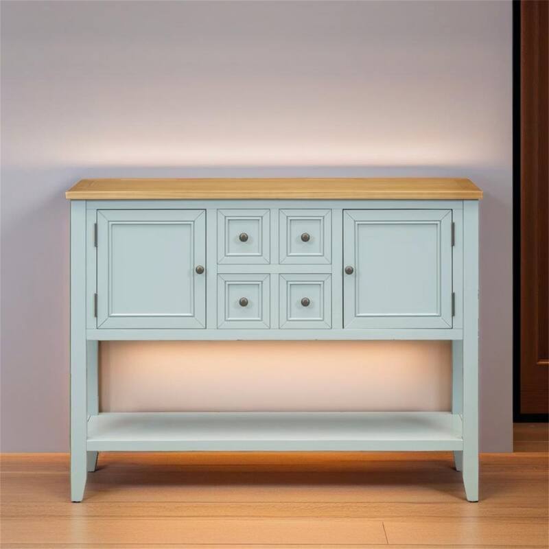 Ample Storage Vintage Console Table