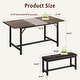 preview thumbnail 2 of 5, Dining Room Table Set for 4-6,63" Extendable Dining Table Set for 6