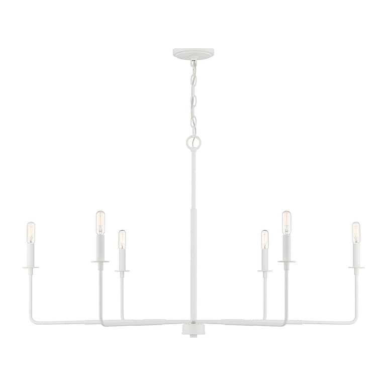 Savoy House Salerno 6 Light 42" Wide Chandelier - Bisque White