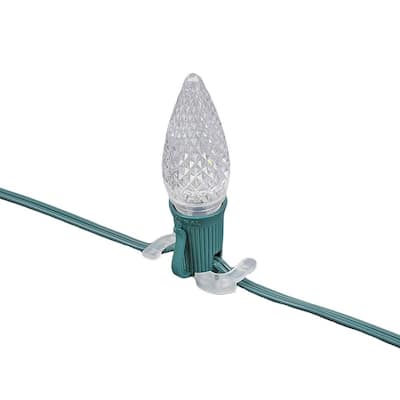39025 Surface Mount Christmas Light Clip, C7/C9 Base, Flat Surface, 100 Pack