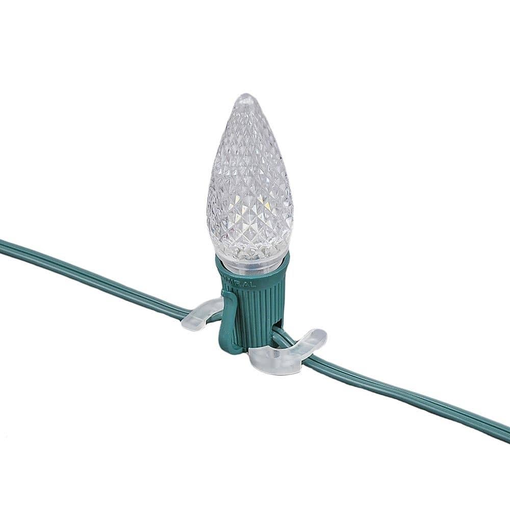 39025 Surface Mount Christmas Light Clip, C7/C9 Base, Flat Surface, 100 Pack