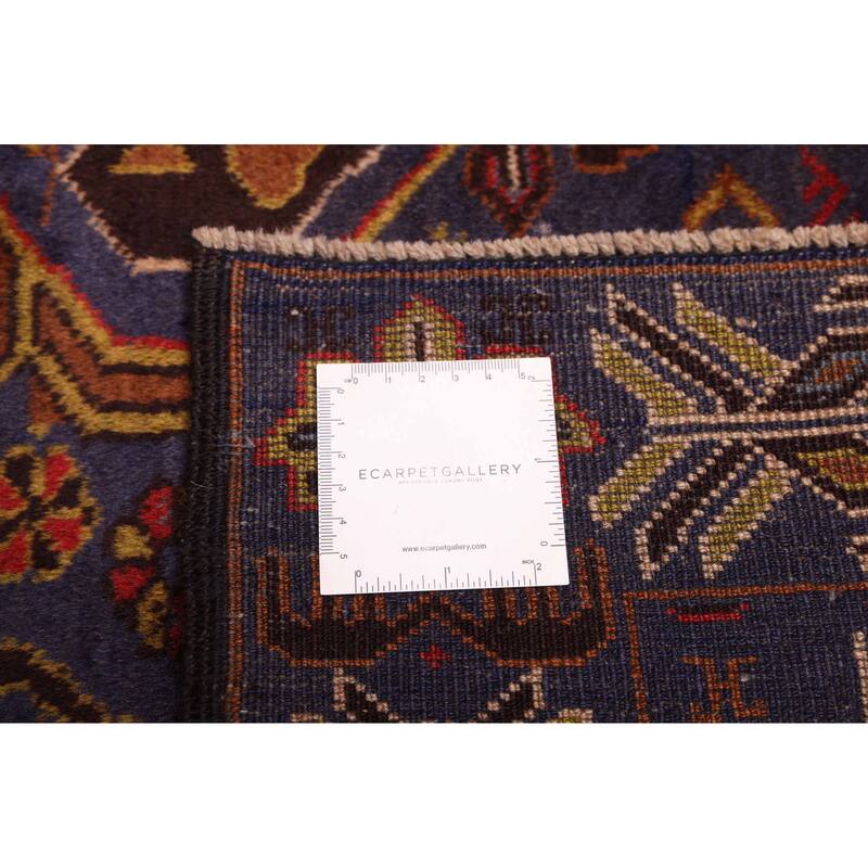 ECARPETGALLERY Hand-knotted Teimani Navy Wool Rug - 4'0 x 6'9