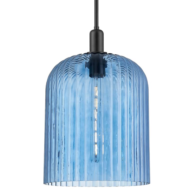 Innovations Lighting 716-1S-G559-12BL Bridal Veil 12" Wide Pendant - Matte Black