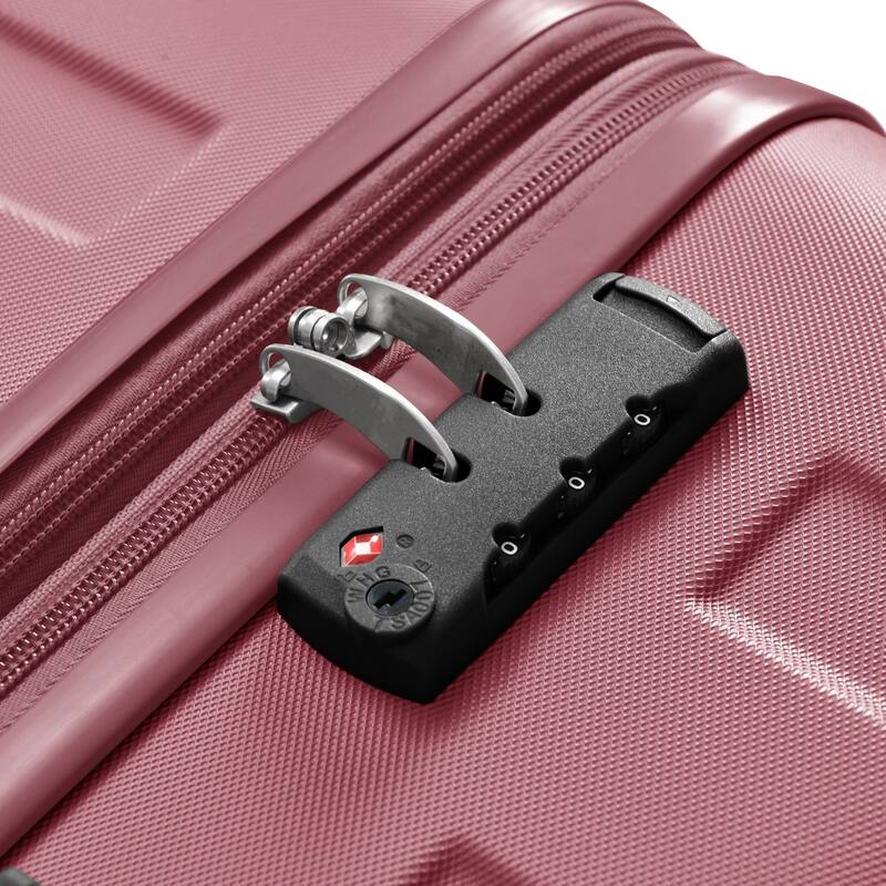 Red Luggage Expandable Hardshell Luggage Hardside Lightweight Durable ...