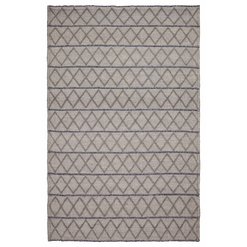 ECARPETGALLERY Braid weave Sienna Grey Wool Rug - 5'10 x 8'9 - Dark Grey - 5'10 x 8'9