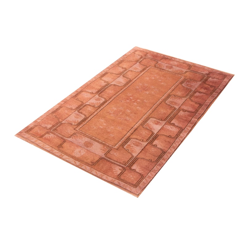 ECARPETGALLERY Hand-knotted Color Transition Copper Wool Rug - 4'1 x 6'7