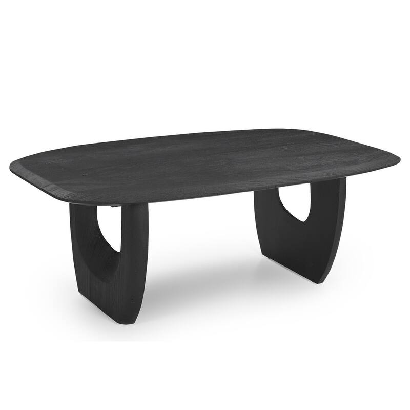 Azura 52 in. Black Wood Coffee Table - Acacia