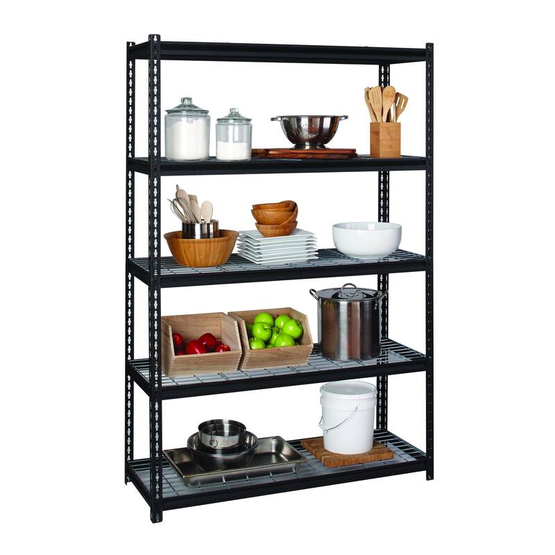 Iron Horse Wire Shelving Assorted Sizes 4 and 5 Shelf in Black