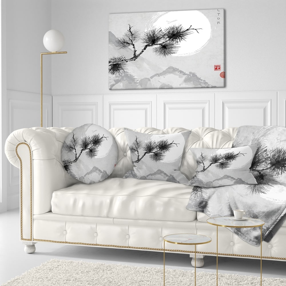 Designart - Pine Tree Branch - Japanese Canvas Art Print