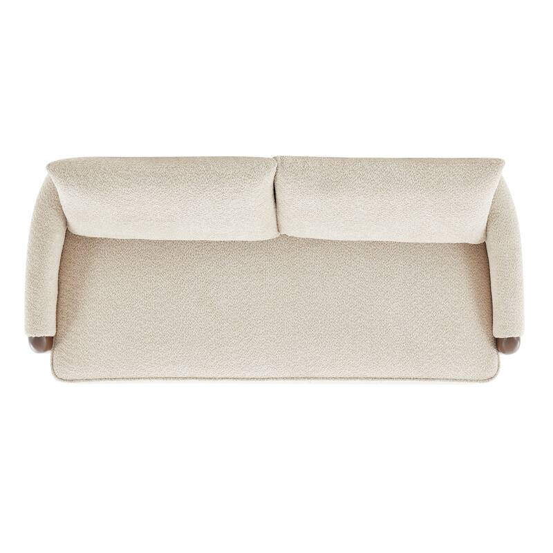 Christopher Knight Home - Curved 75" Boucle Upholstered Sofa with Solid Wood Frame