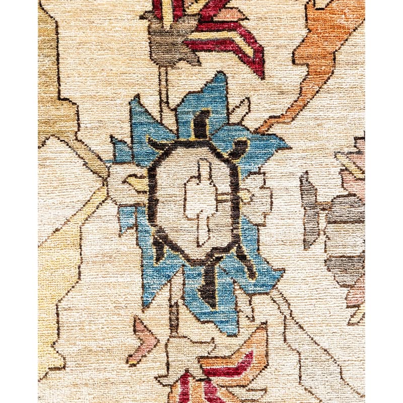Serapi One-of-a-Kind Hand-Knotted Area Rug - Ivory - 9' 11" x 13' 11"