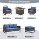 preview thumbnail 88 of 104, Gymojoy Outdoor Fire Pit Conversation Set, Patio Furniture with Cushions