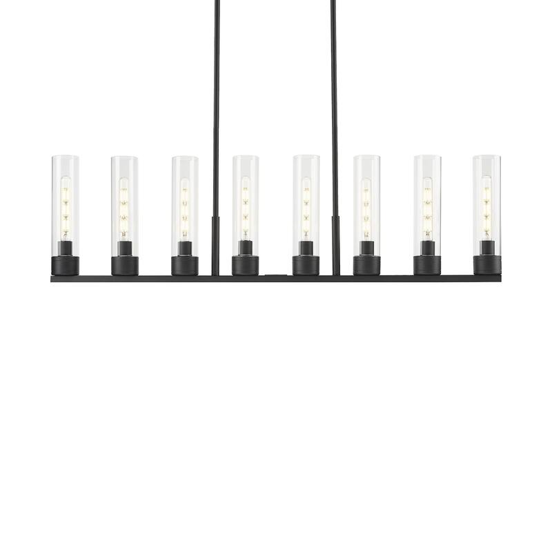 Innovations Lighting 617-8I-14-48 Boreas Linear Boreas 8 Light 48" - Matte Black / Clear
