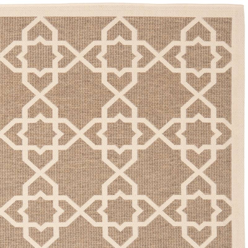 SAFAVIEH Courtyard Lawanda Trellis Indoor/ Outdoor Waterproof Patio Backyard Rug